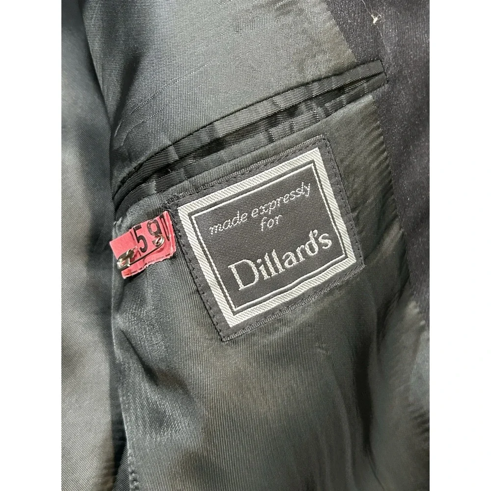 Riserva Dillard Men's Wool Blazer Suit Jacket Black Made in Italy 41L